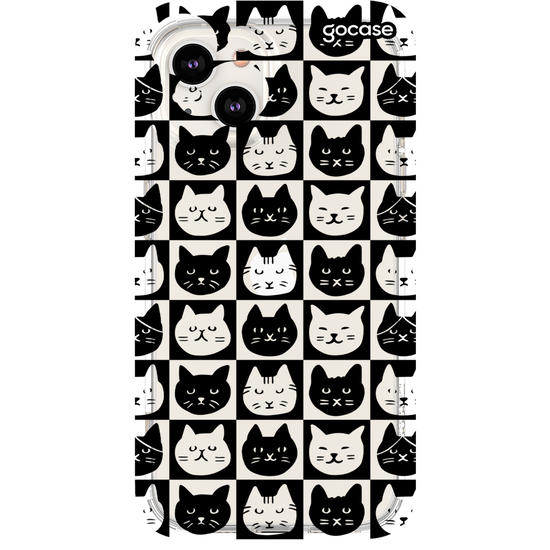 Capinha para celular  Xadrez de Gatinhos