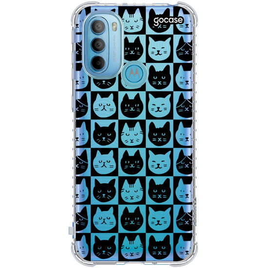 Capinha para celular  Xadrez de Gatinhos