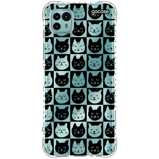 Capinha para celular  Xadrez de Gatinhos