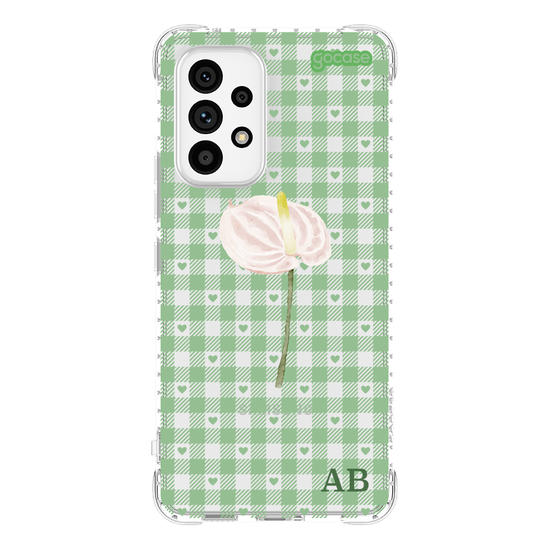 Capinha para celular Xadrez Green