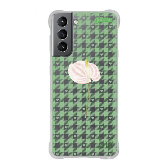 Capinha para celular Xadrez Green