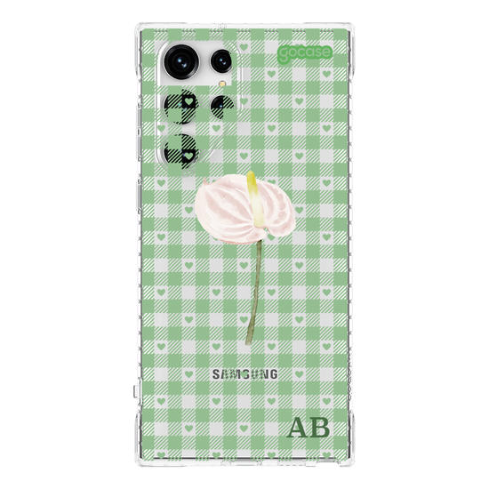 Capinha para celular Xadrez Green