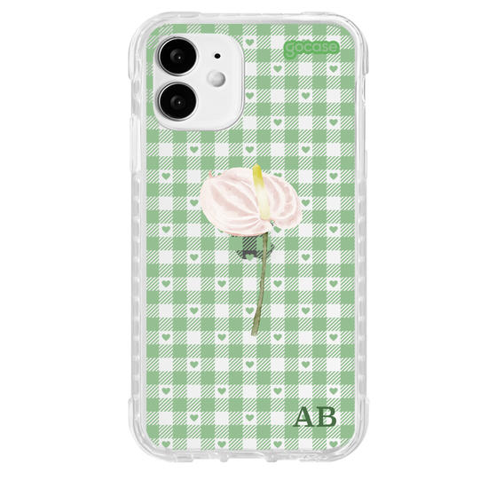 Capinha para celular Xadrez Green
