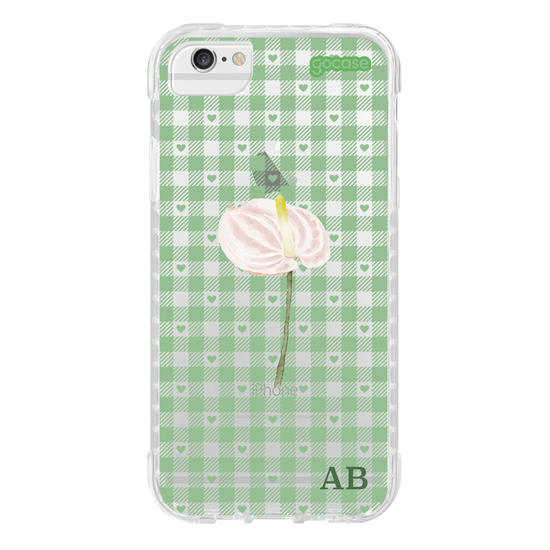 Capinha para celular Xadrez Green