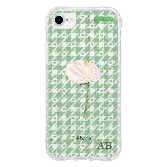 Capinha para celular Xadrez Green