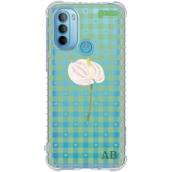 Capinha para celular Xadrez Green