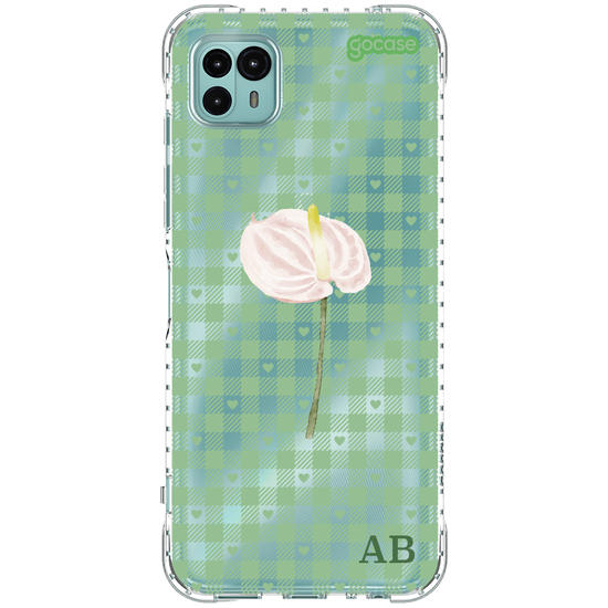 Capinha para celular Xadrez Green