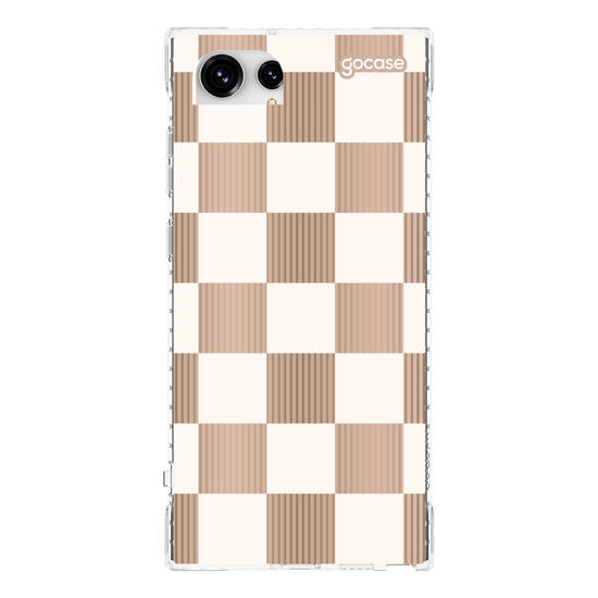 Capinha para celular Xadrez Nude