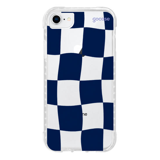 Capinha para celular  Xadrez Ondulado Azul