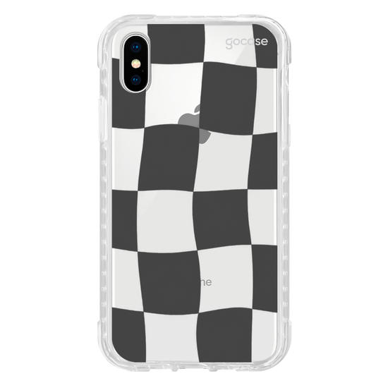 Capinha para celular  Xadrez Ondulado Cinza