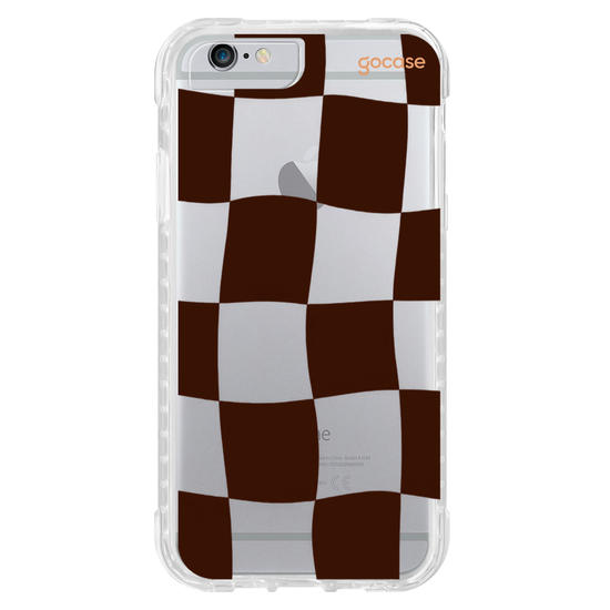 Capinha para celular  Xadrez Ondulado Marrom