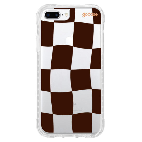 Capinha para celular  Xadrez Ondulado Marrom