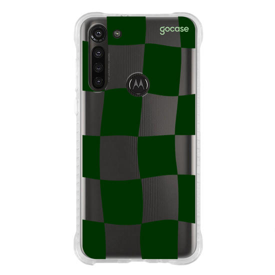 Capinha para celular  Xadrez Ondulado Verde