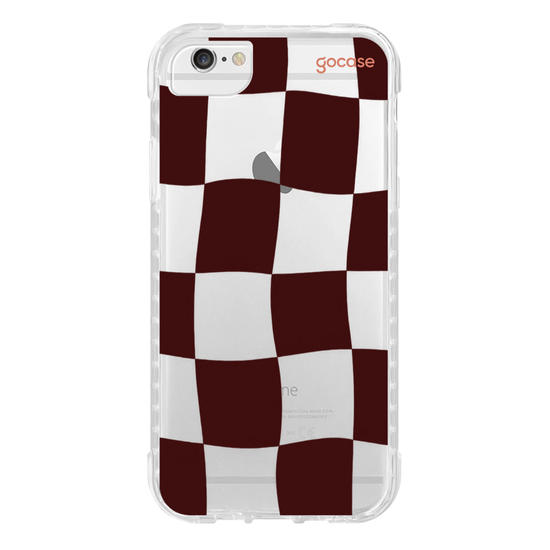 Capinha para celular  Xadrez Ondulado Vermelho