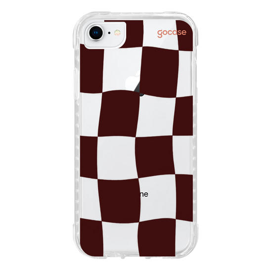 Capinha para celular  Xadrez Ondulado Vermelho