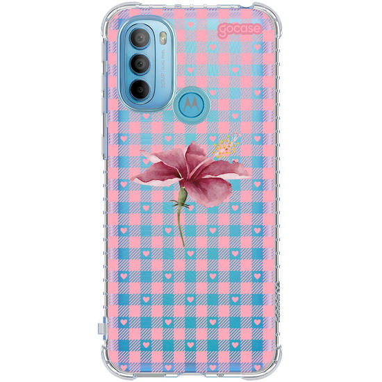 Capinha para celular Xadrez Pink