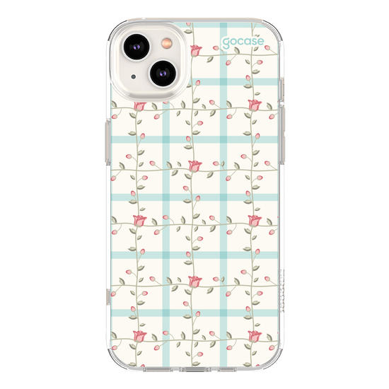 Capinha para celular  Xadrez Romântico Floral