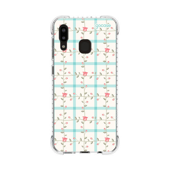 Capinha para celular  Xadrez Romântico Floral