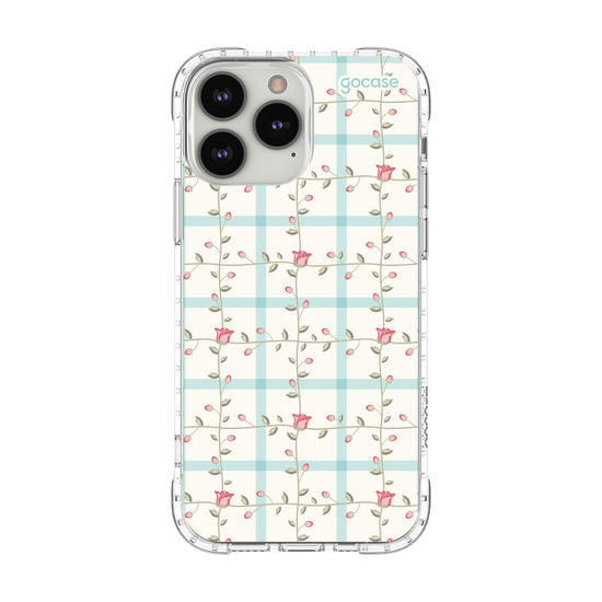 Capinha para celular  Xadrez Romântico Floral