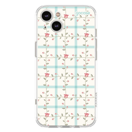 Capinha para celular  Xadrez Romântico Floral