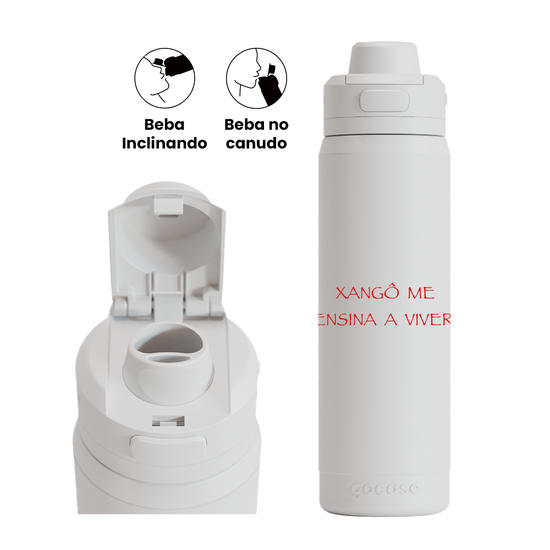 Garrafa Térmica Flip Pro + Ebook - Xangô Me Ensina e Viver