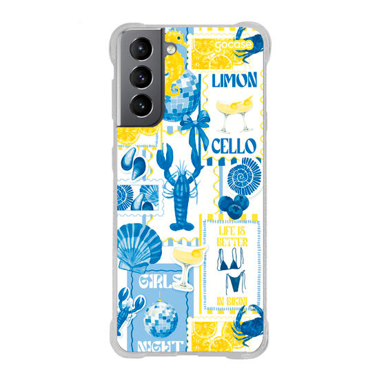 Capinha para celular  Yellow and Blue Vibes