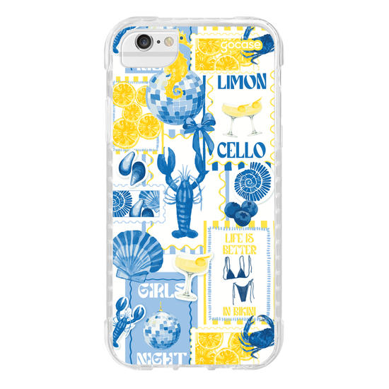 Capinha para celular  Yellow and Blue Vibes