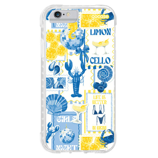 Capinha para celular  Yellow and Blue Vibes