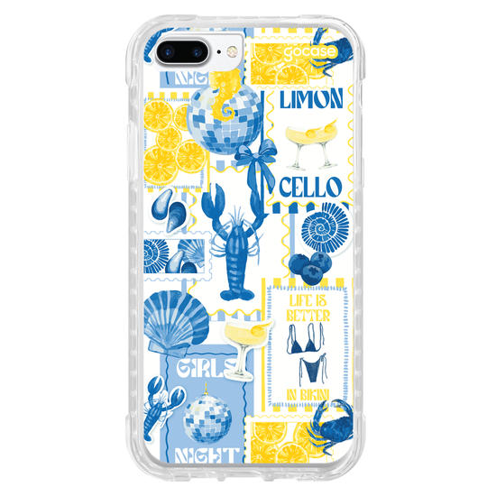 Capinha para celular  Yellow and Blue Vibes