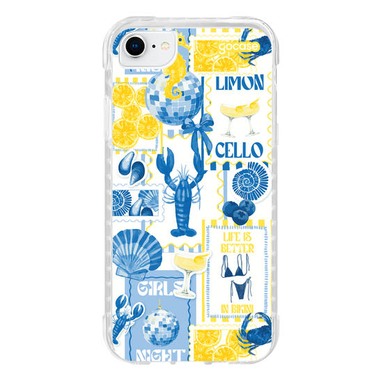 Capinha para celular  Yellow and Blue Vibes