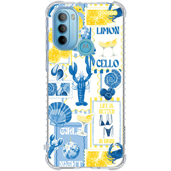 Capinha para celular  Yellow and Blue Vibes