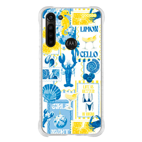 Capinha para celular  Yellow and Blue Vibes