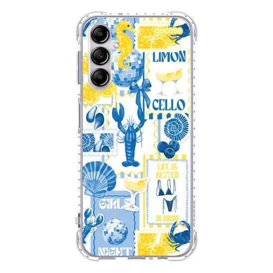 Capinha para celular  Yellow and Blue Vibes