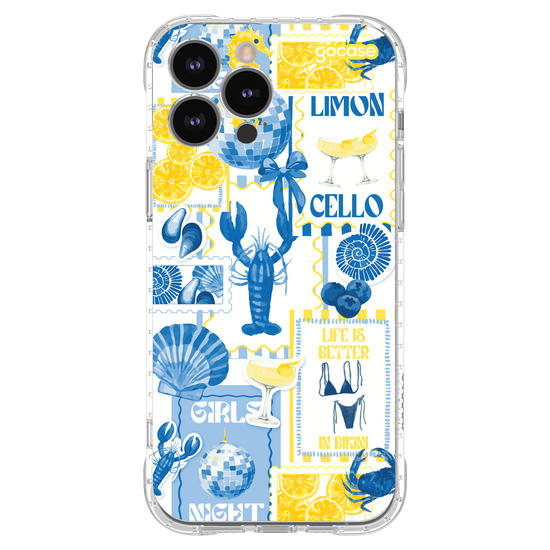 Capinha para celular  Yellow and Blue Vibes