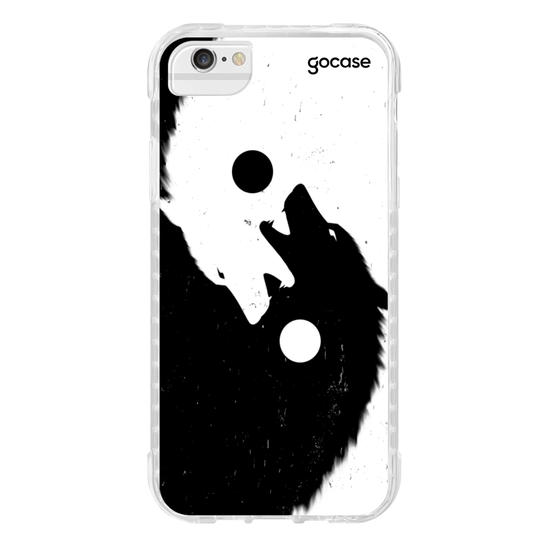 Capinha para celular Yin Yang Wolf