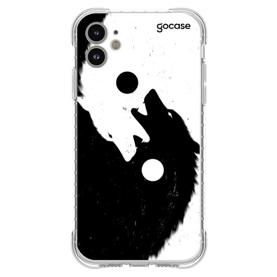 Capinha para celular Yin Yang Wolf