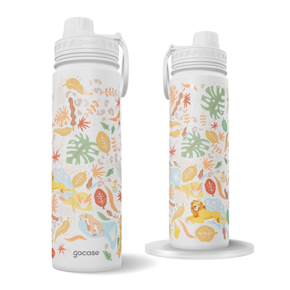 Garrafa Térmica Fresh + Ebook - Rei Leão Selva