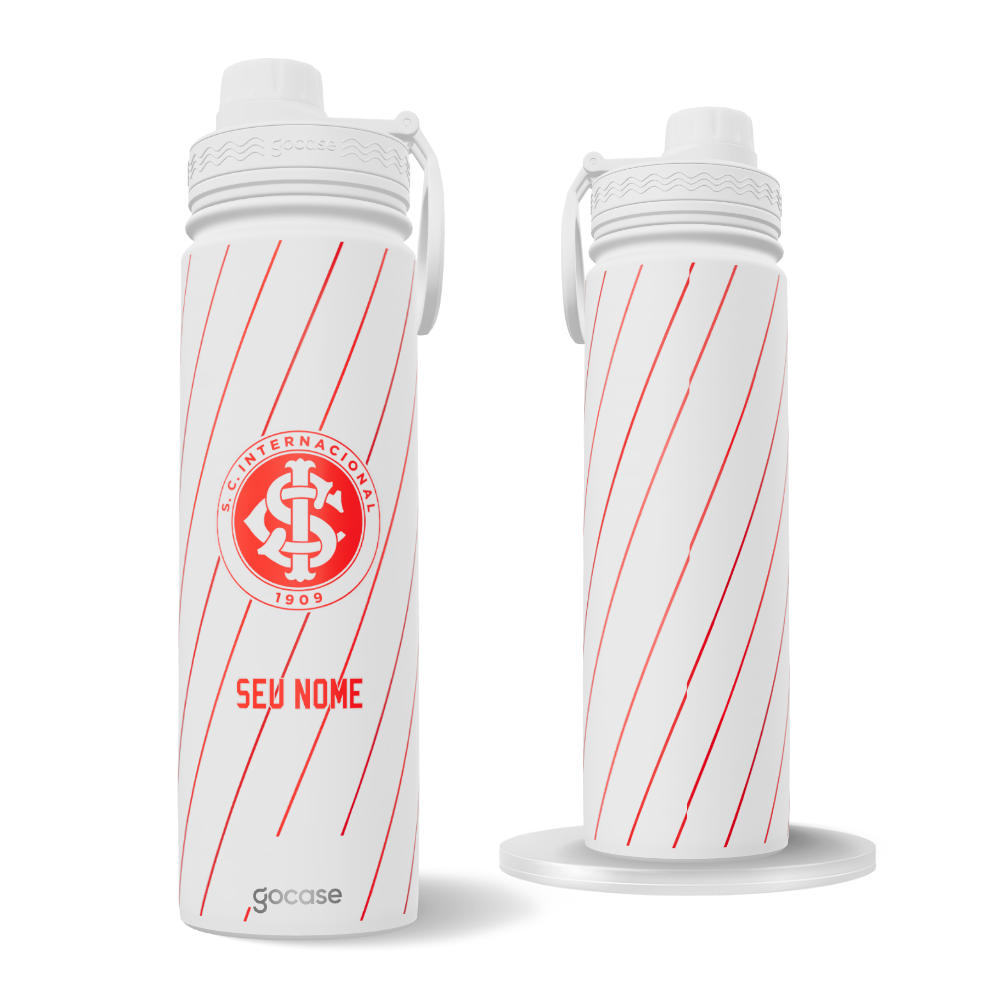 Garrafa Térmica Fresh + Ebook - Internacional - Linhas e Escudo