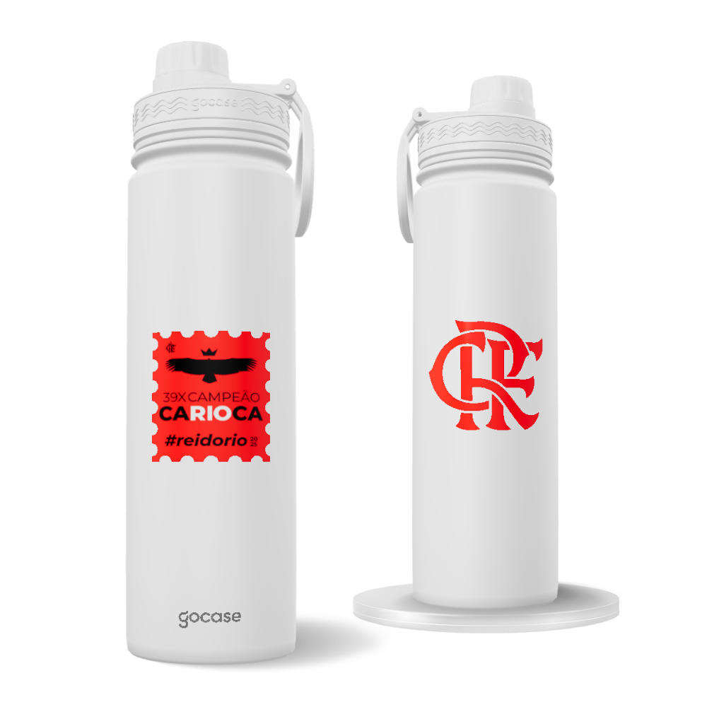 Garrafa Térmica Fresh + Ebook - Flamengo - Rei do Rio 2025