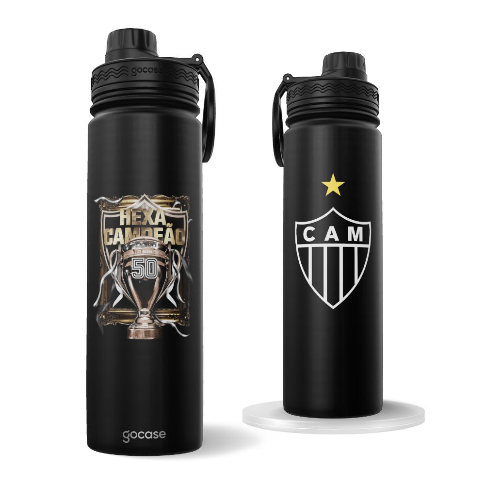 Garrafa Térmica Fresh + Ebook - Atlético MG - Campeão Mineiro 2025
