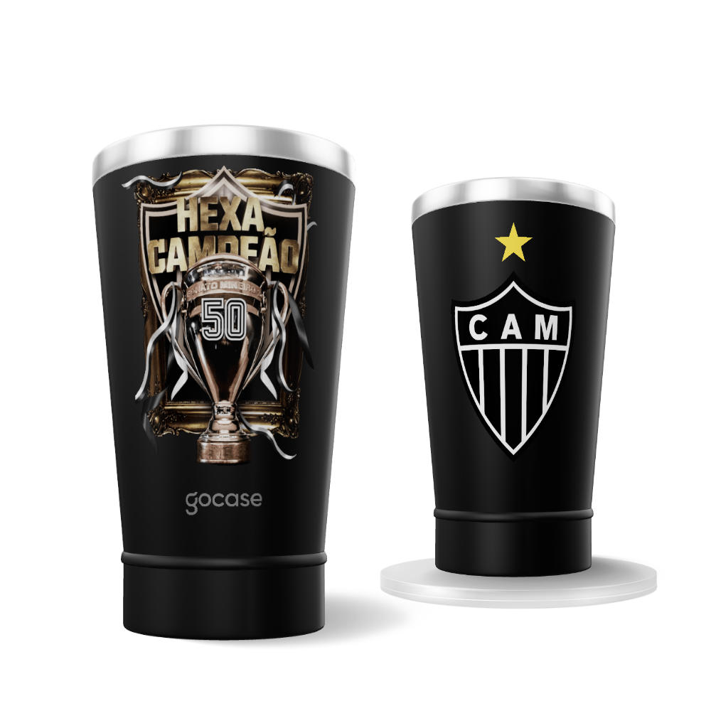 Copo Térmico Cerveja + Ebook - Atlético MG - Campeão Mineiro