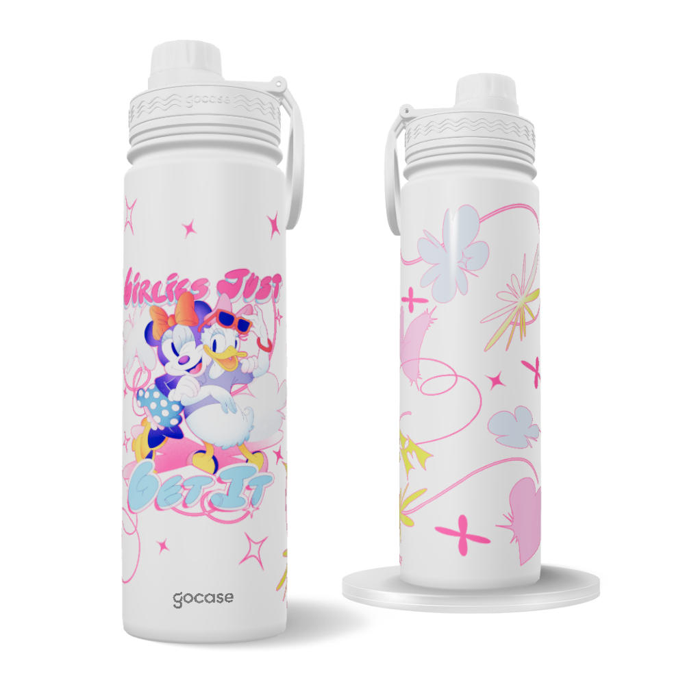 Garrafa Térmica Fresh + Ebook - Mickey & Amigos - Minnie e Margarida - Girlies
