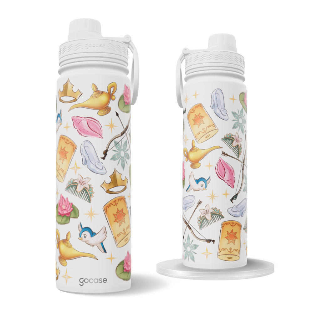 Garrafa Térmica Fresh + Ebook - Princesas - Elementos Pattern