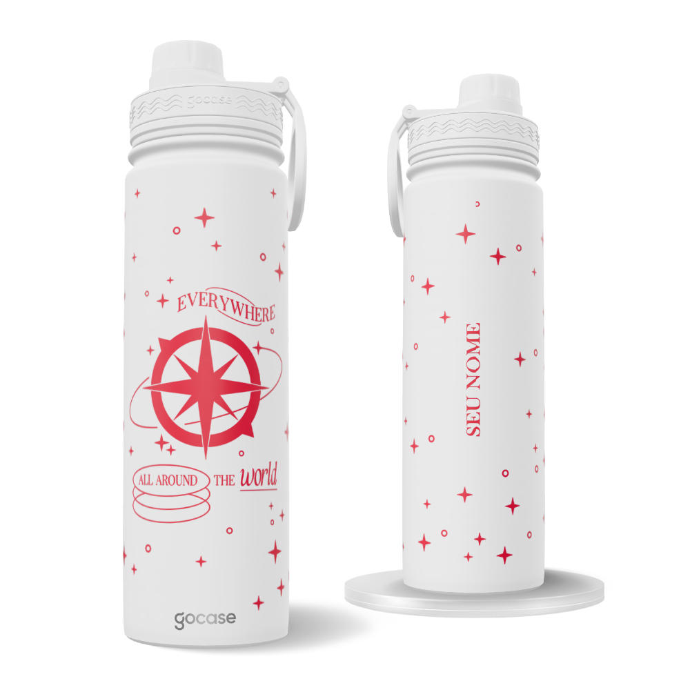 Garrafa Térmica Fresh + Ebook - K-Pop - All Around The World