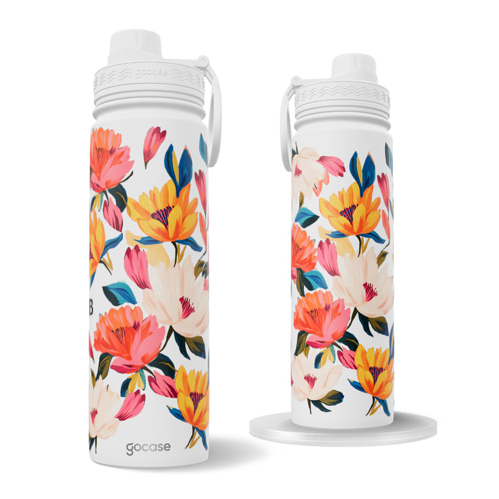 Garrafa Térmica Fresh + Ebook - Flora Sunset