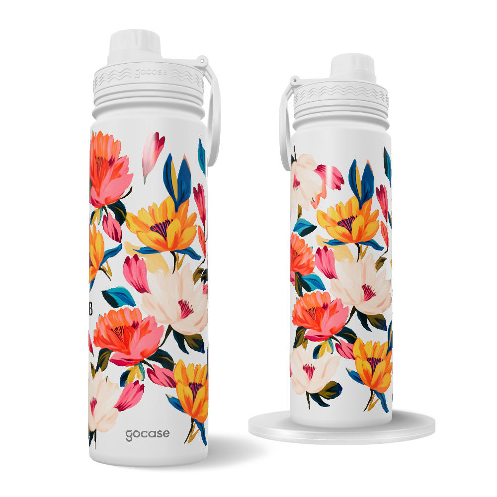 Garrafa Térmica Fresh + Ebook - Flora Sunset