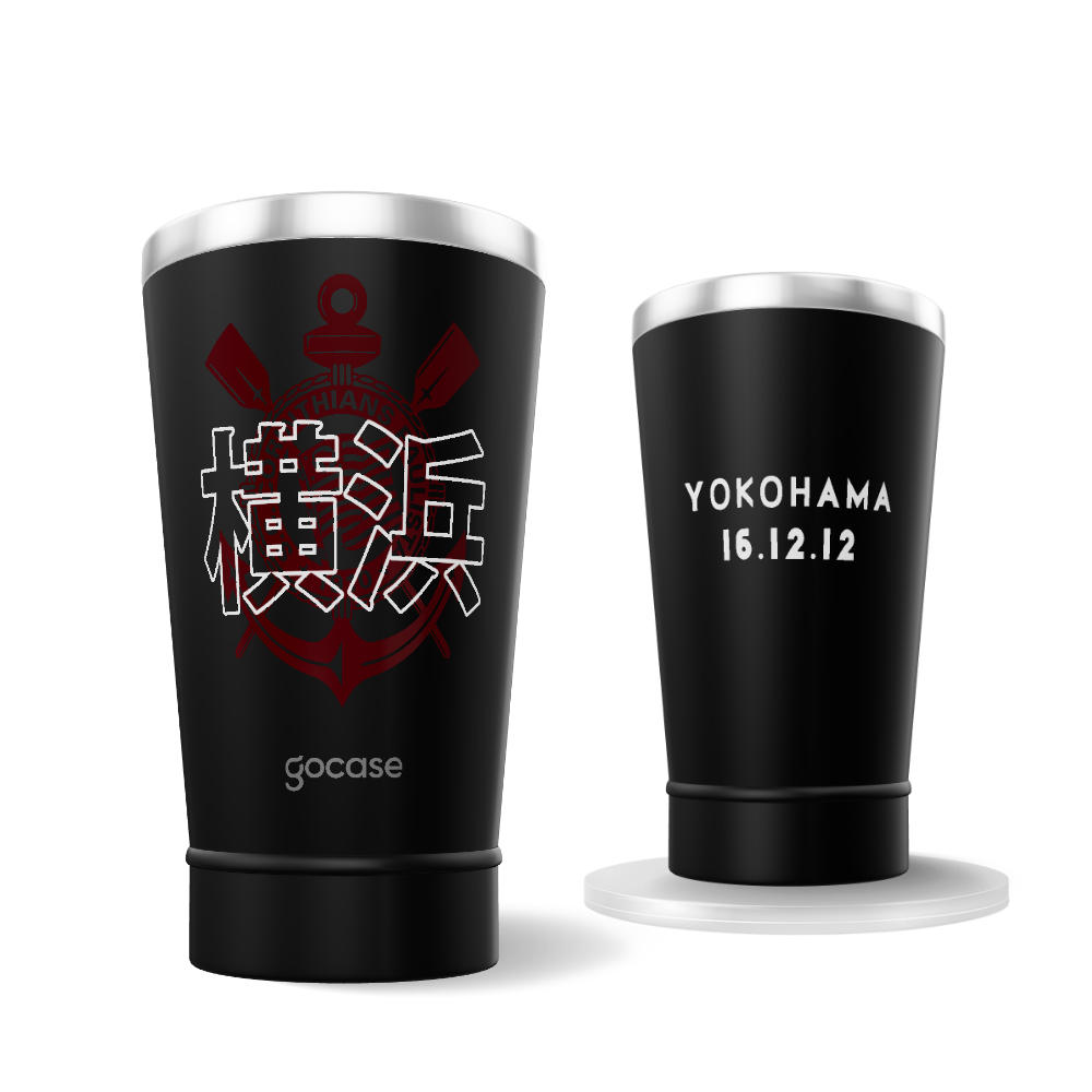  Copo Térmico Cerveja + Ebook - Corinthians Yokohama Lettering