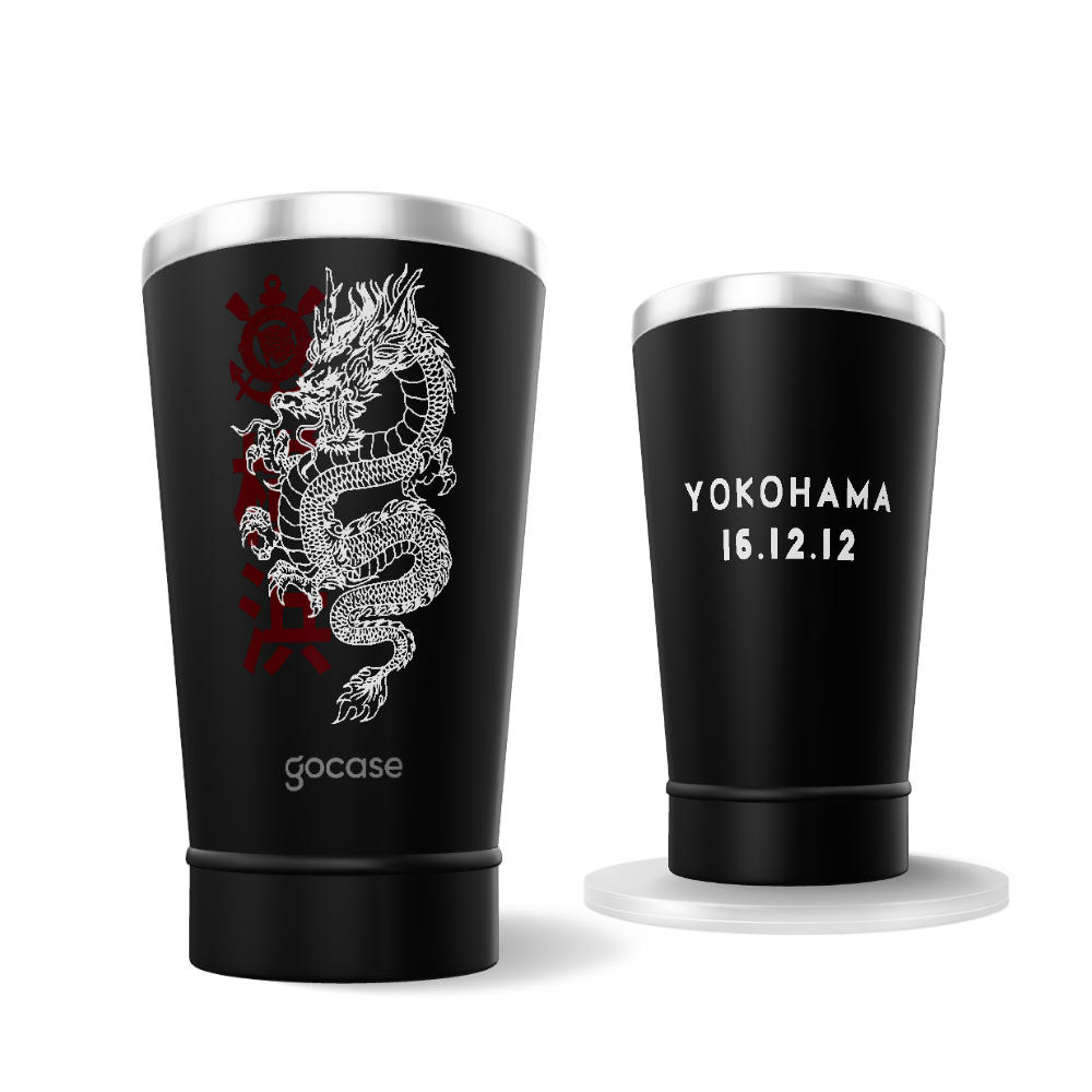  Copo Térmico Cerveja + Ebook - Corinthians - Yokohama Dragon