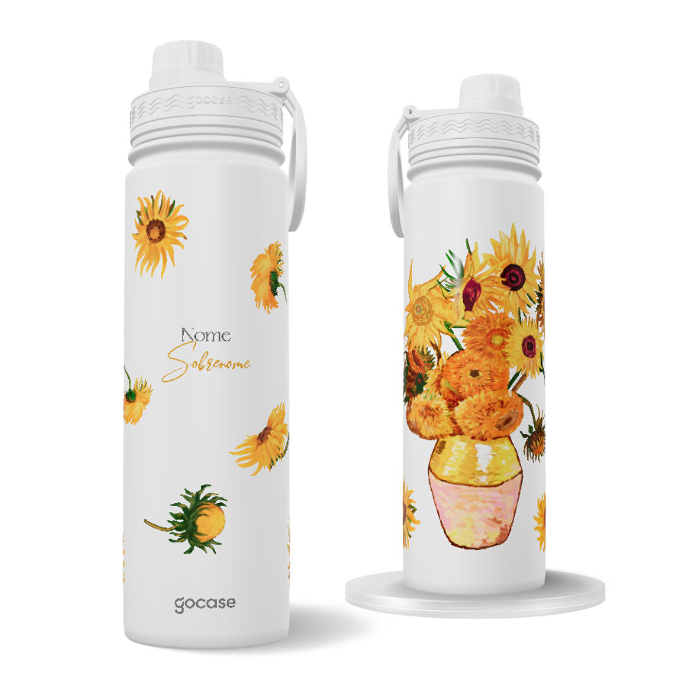 Garrafa Térmica Fresh + Ebook - Van Gogh - Os Girassóis 