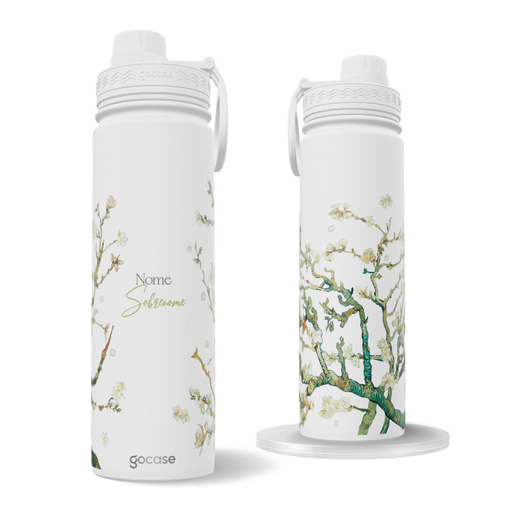 Garrafa Térmica Fresh + Ebook - Van Gogh - Amendoeiras em Flor